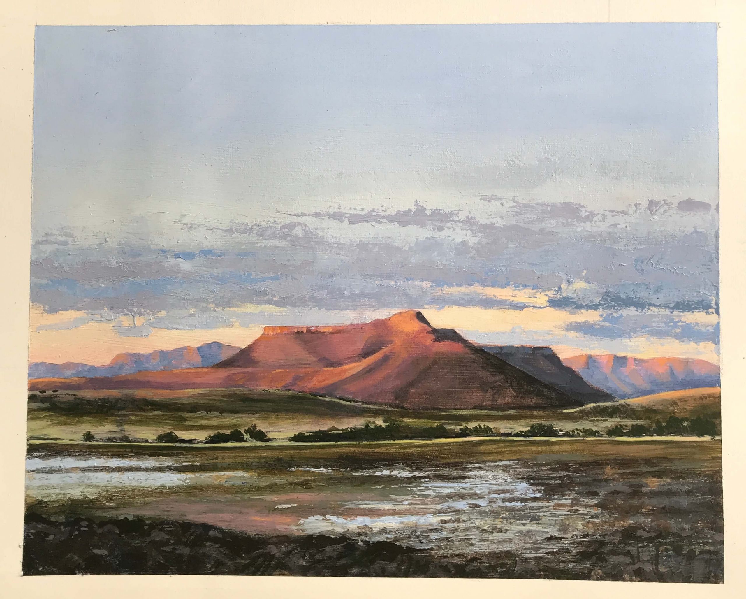 Landscape Nr 17 'Cranemere' Acrylic on Paper 30 x 24cm by Louise Hennigs Landscape Nr 17 'Cranemere' Acrylic on Paper 30 x 24cm by Louise Hennigs